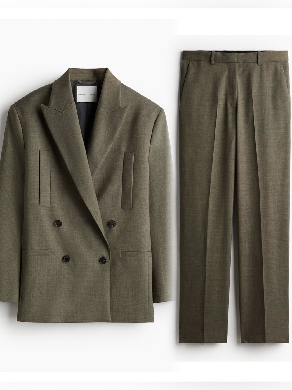 H&M STUDIO. Premium Selection. Oversized Wool Double-Breasted Blazer and Pants.